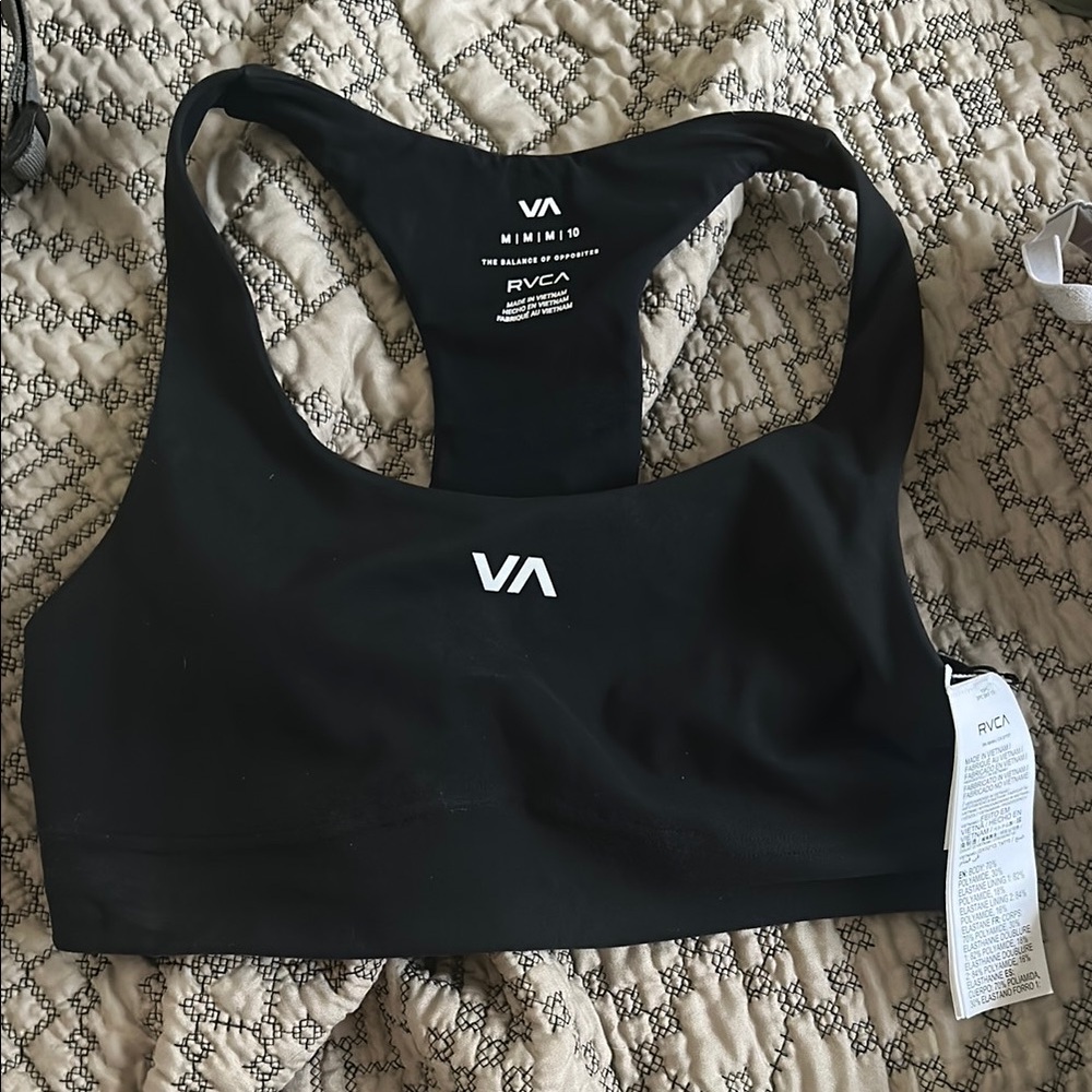RVCA Women's Black Sports Bra